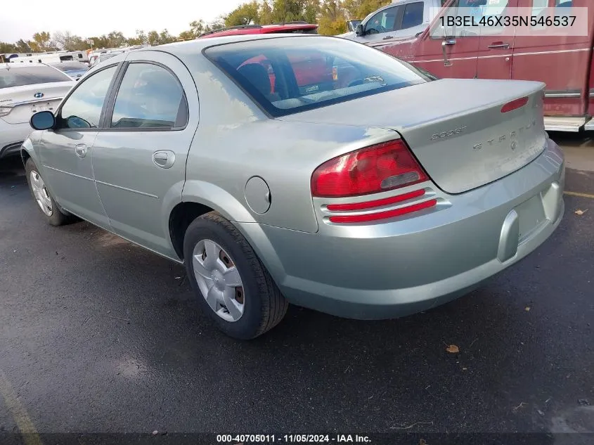 2005 Dodge Stratus Sxt VIN: 1B3EL46X35N546537 Lot: 40705011