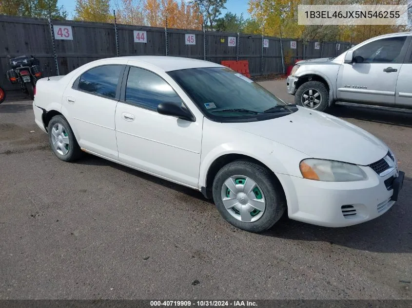 2005 Dodge Stratus Sxt VIN: 1B3EL46JX5N546255 Lot: 40719909