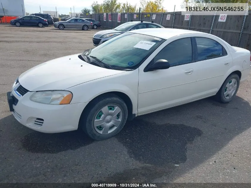 2005 Dodge Stratus Sxt VIN: 1B3EL46JX5N546255 Lot: 40719909