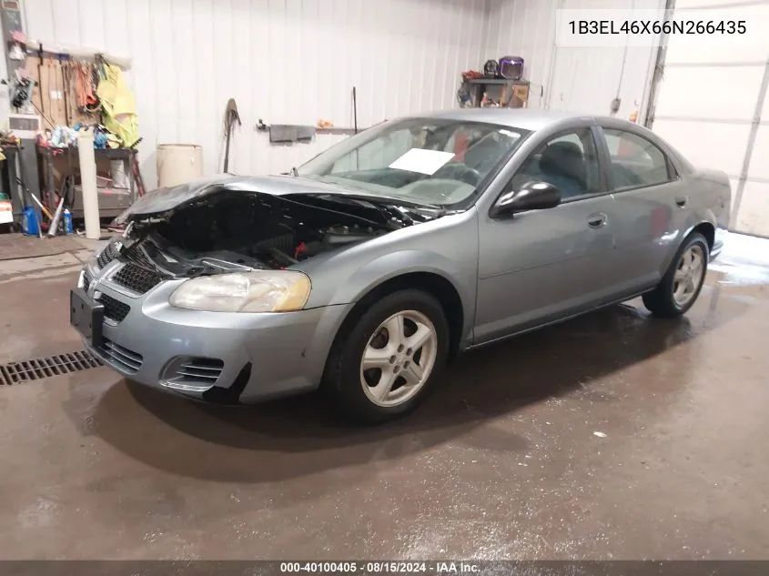 2006 Dodge Stratus Sxt VIN: 1B3EL46X66N266435 Lot: 40100405