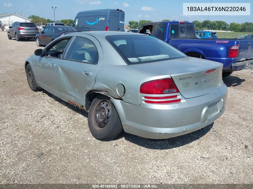 1B3AL46TX6N220246 2006 Dodge Stratus Sxt