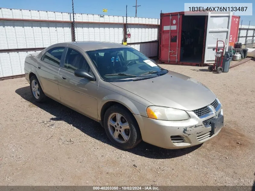 2006 Dodge Stratus Sxt VIN: 1B3EL46X76N133487 Lot: 40203350