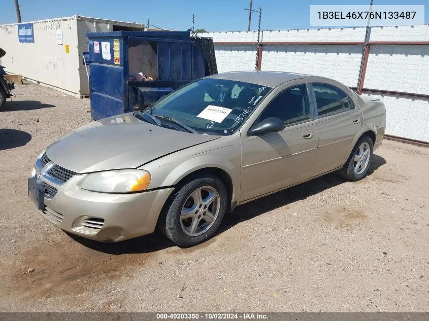 2006 Dodge Stratus Sxt VIN: 1B3EL46X76N133487 Lot: 40203350