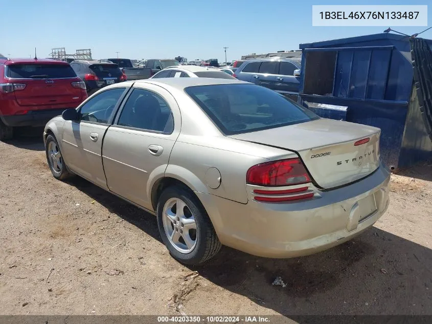 2006 Dodge Stratus Sxt VIN: 1B3EL46X76N133487 Lot: 40203350