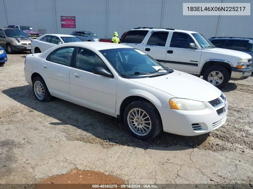 2006 Dodge Stratus Sxt VIN: 1B3EL46X06N225217 Lot: 40343275