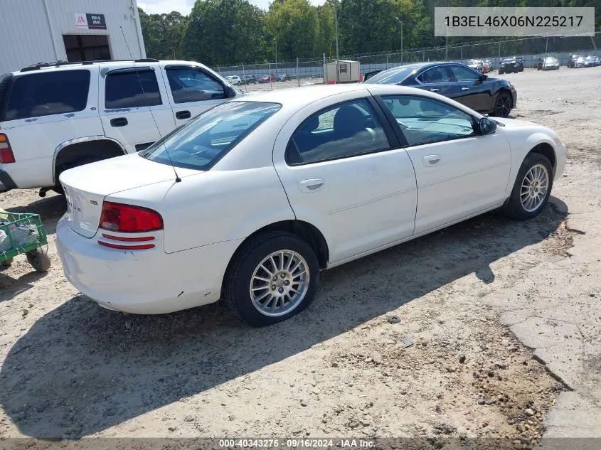 2006 Dodge Stratus Sxt VIN: 1B3EL46X06N225217 Lot: 40343275