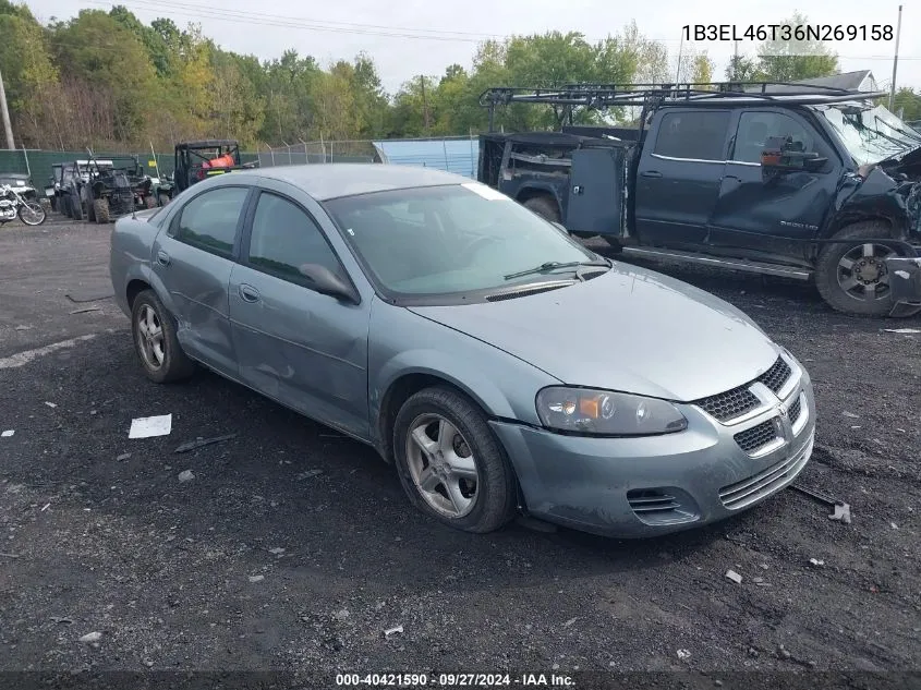 2006 Dodge Stratus Sxt VIN: 1B3EL46T36N269158 Lot: 40421590