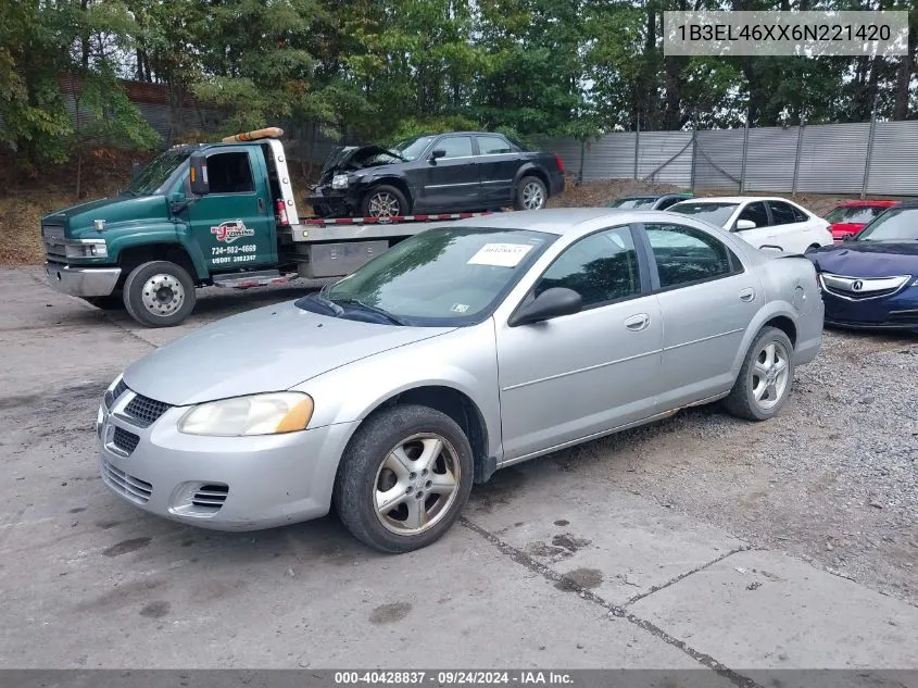 1B3EL46XX6N221420 2006 Dodge Stratus Sxt