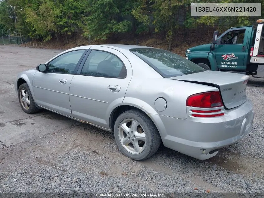 1B3EL46XX6N221420 2006 Dodge Stratus Sxt