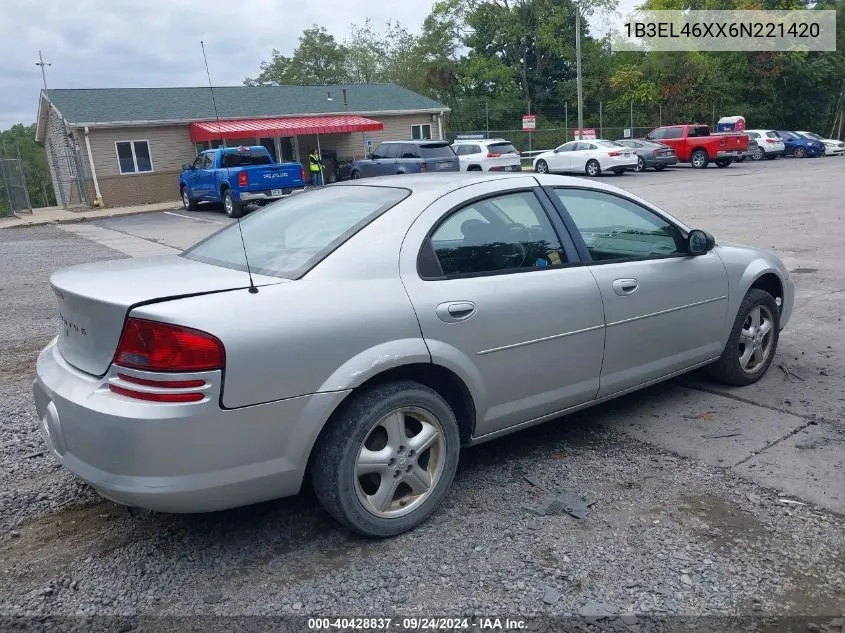 1B3EL46XX6N221420 2006 Dodge Stratus Sxt