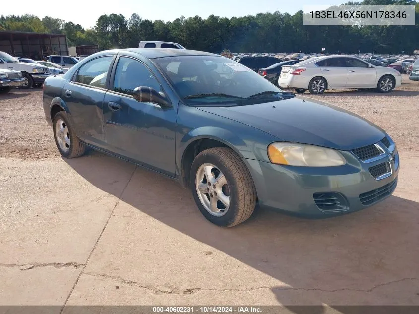 2006 Dodge Stratus Sxt VIN: 1B3EL46X56N178346 Lot: 40602231