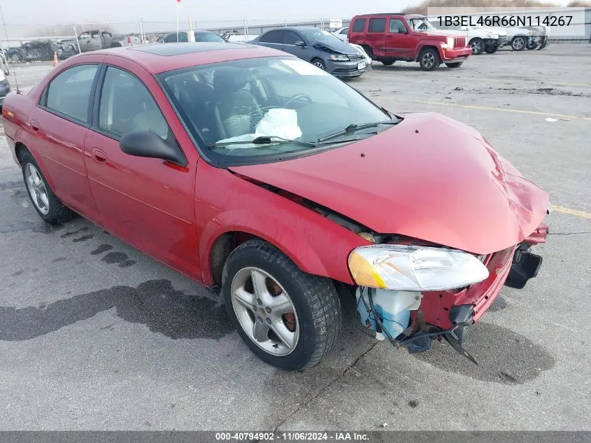 2006 Dodge Stratus Sxt VIN: 1B3EL46R66N114267 Lot: 40794902