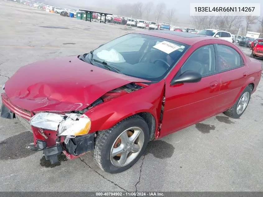 2006 Dodge Stratus Sxt VIN: 1B3EL46R66N114267 Lot: 40794902