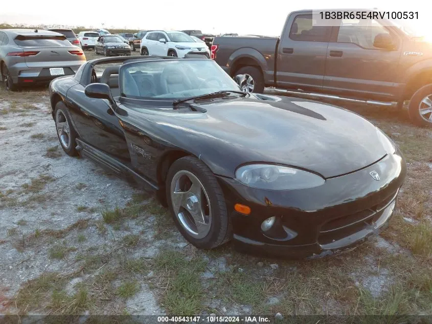 1994 Dodge Viper Rt-10 VIN: 1B3BR65E4RV100531 Lot: 40543147