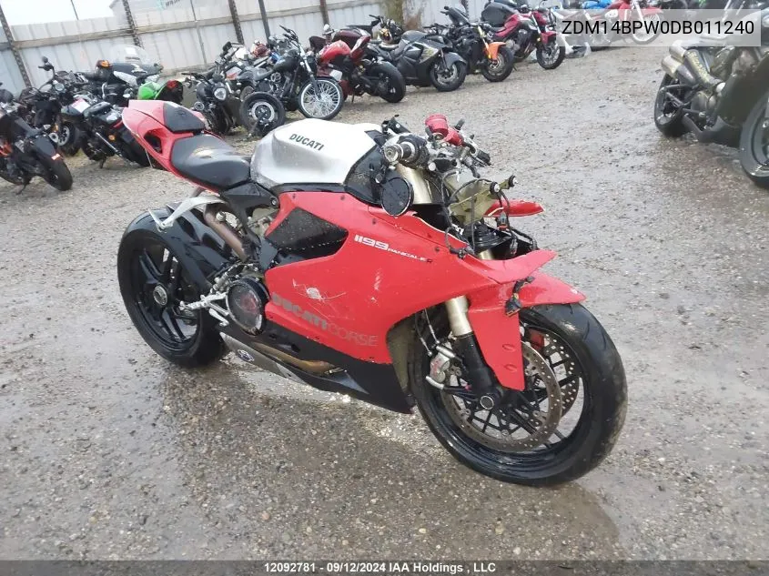 2013 Ducati Superbike 1199 Panigale/S VIN: ZDM14BPW0DB011240 Lot: 12092781