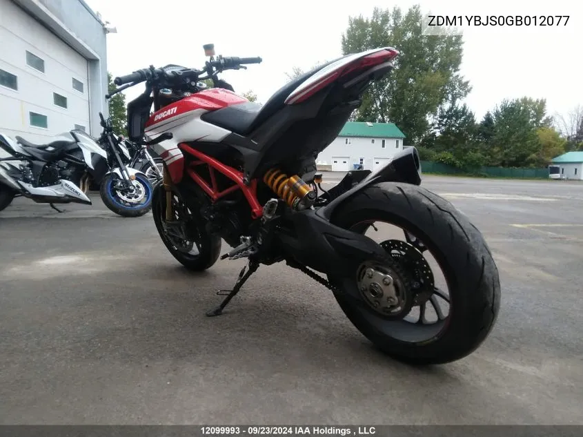 ZDM1YBJS0GB012077 2016 Ducati Hypermotard 939