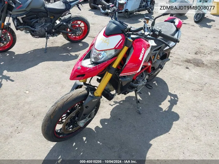 ZDMBAJDT9MB008077 2021 Ducati Hypermotard 950/950 Sp