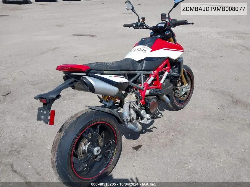 ZDMBAJDT9MB008077 2021 Ducati Hypermotard 950/950 Sp