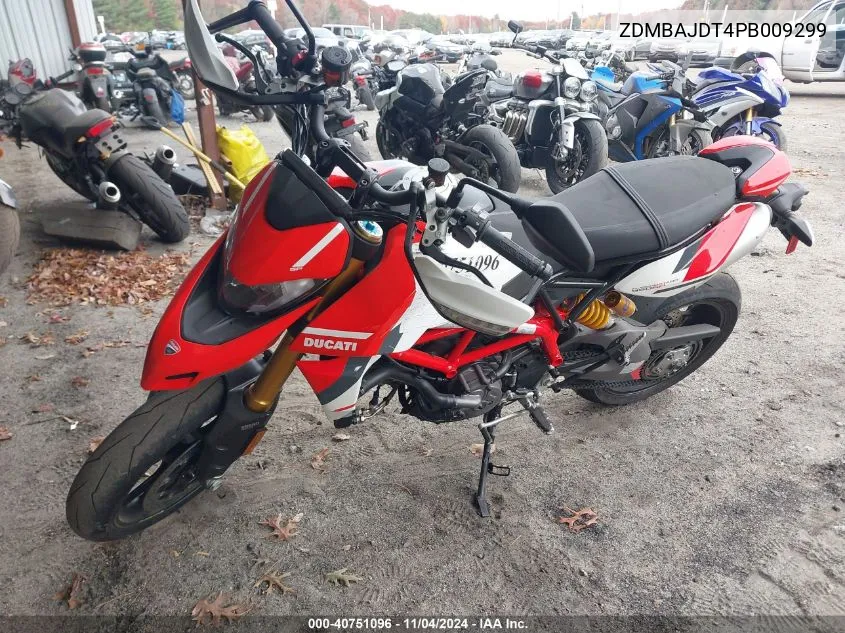 2023 Ducati Hypermotard 950/950 Sp VIN: ZDMBAJDT4PB009299 Lot: 40751096