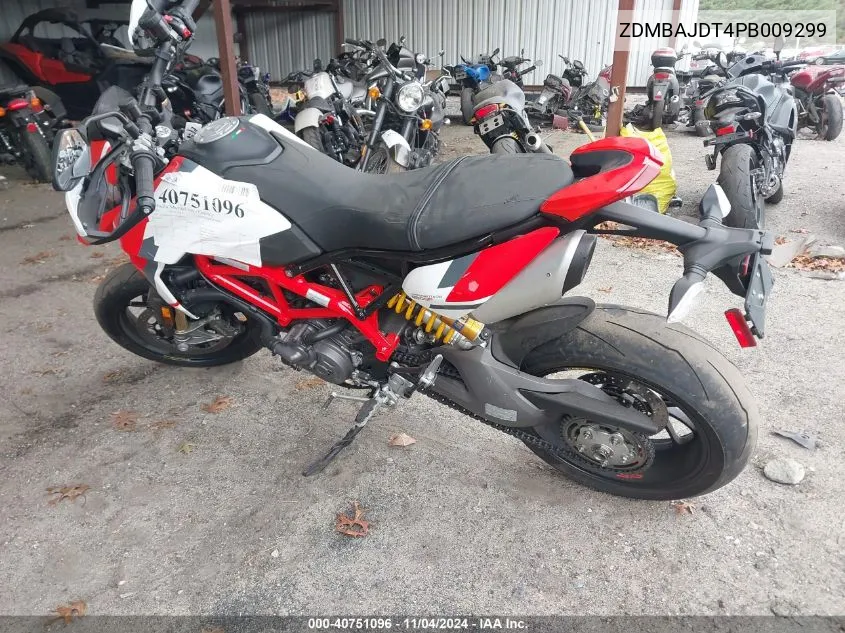 2023 Ducati Hypermotard 950/950 Sp VIN: ZDMBAJDT4PB009299 Lot: 40751096