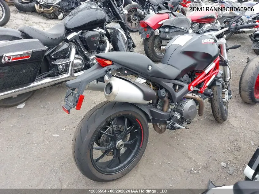 2012 Ducati Monster 796 VIN: ZDM1RANN3CB060906 Lot: 12085554