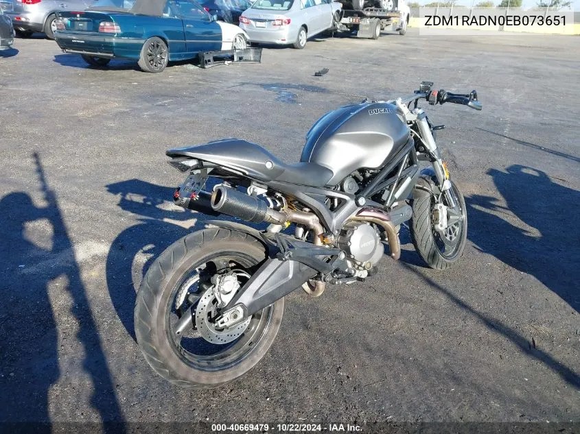 2014 Ducati Monster 696 VIN: ZDM1RADN0EB073651 Lot: 40669479