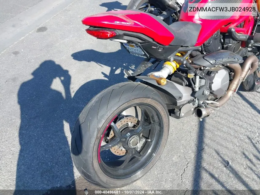 ZDMMACFW3JB024928 2018 Ducati Monster 1200