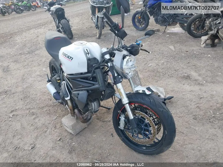 ML0MADBM7KT002707 2019 Ducati Monster 797+