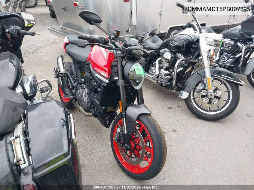 2023 Ducati Monster VIN: ZDMMAMDT5PB007295 Lot: 40779875