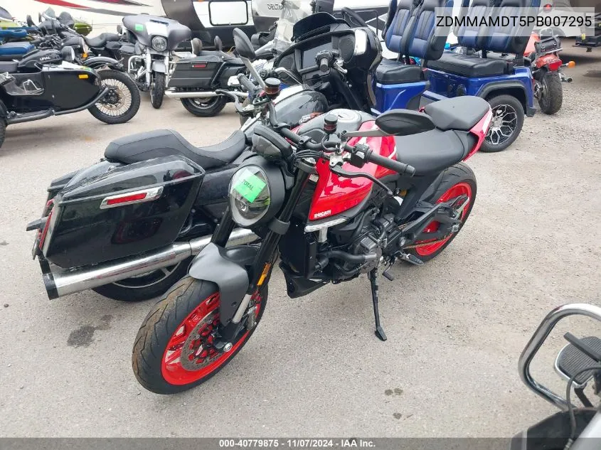 2023 Ducati Monster VIN: ZDMMAMDT5PB007295 Lot: 40779875