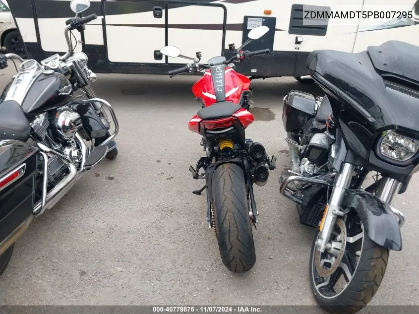 2023 Ducati Monster VIN: ZDMMAMDT5PB007295 Lot: 40779875