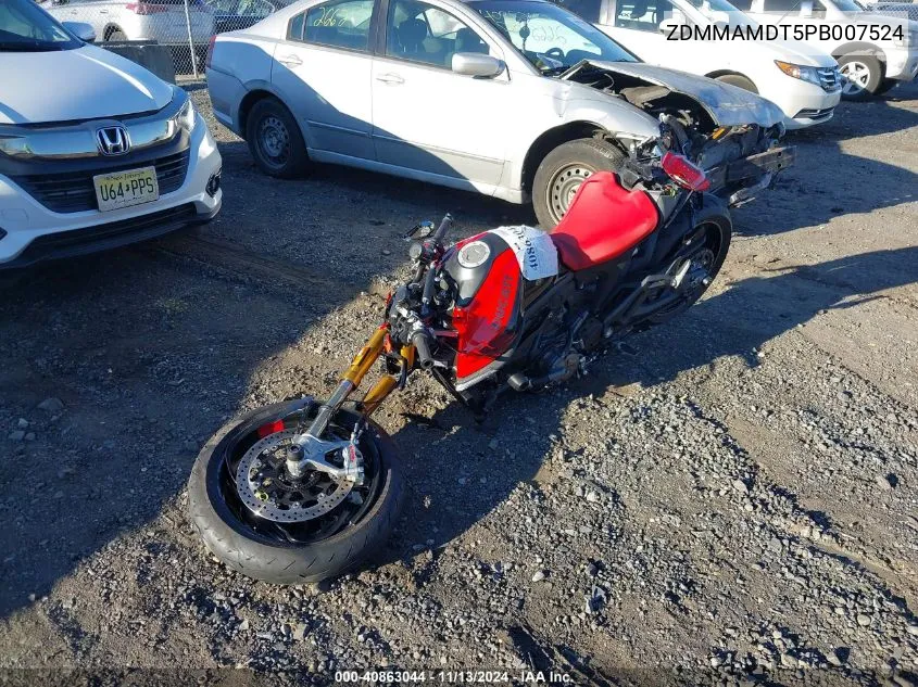 2023 Ducati Monster VIN: ZDMMAMDT5PB007524 Lot: 40863044