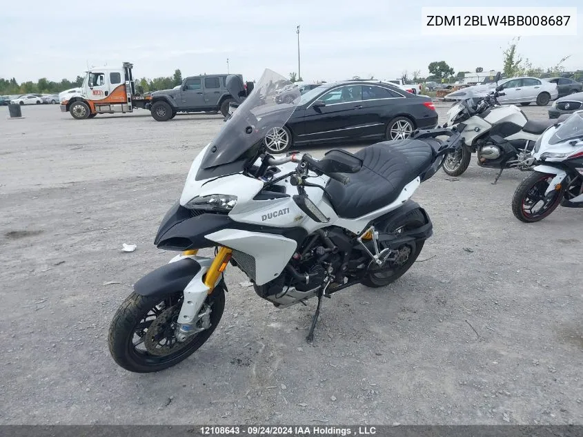 2011 Ducati Multistrada 1200/S Sport VIN: ZDM12BLW4BB008687 Lot: 12108643