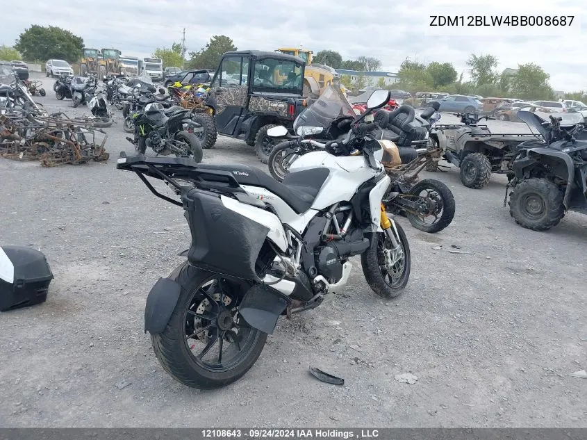 ZDM12BLW4BB008687 2011 Ducati Multistrada 1200/S Sport