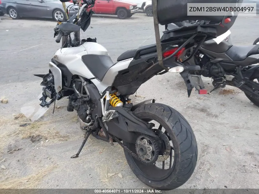 2013 Ducati Multistrada 1200/S VIN: ZDM12BSW4DB004997 Lot: 40564071