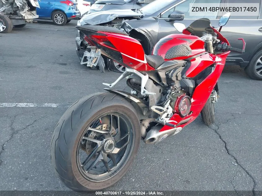 ZDM14BPW6EB017450 2014 Ducati Superbike 1199 Panigale/S