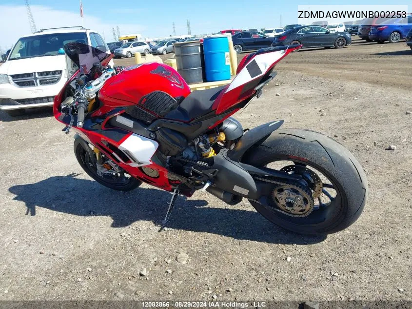 ZDMDAGWW0NB002253 2022 Ducati Panigale V4S