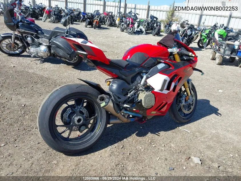 2022 Ducati Panigale V4S VIN: ZDMDAGWW0NB002253 Lot: 12083866