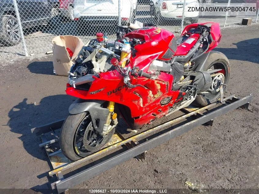 2023 Ducati Panigale V4S VIN: ZDMDAGWW5PB004745 Lot: 12095627