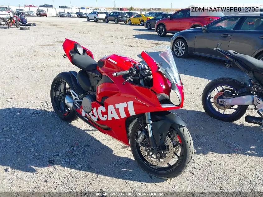 2023 Ducati Panigale V2 VIN: ZDMHAATW8PB012700 Lot: 40669380