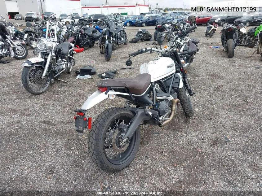 2017 Ducati Scrambler 800 VIN: ML015ANM6HT012199 Lot: 40721336