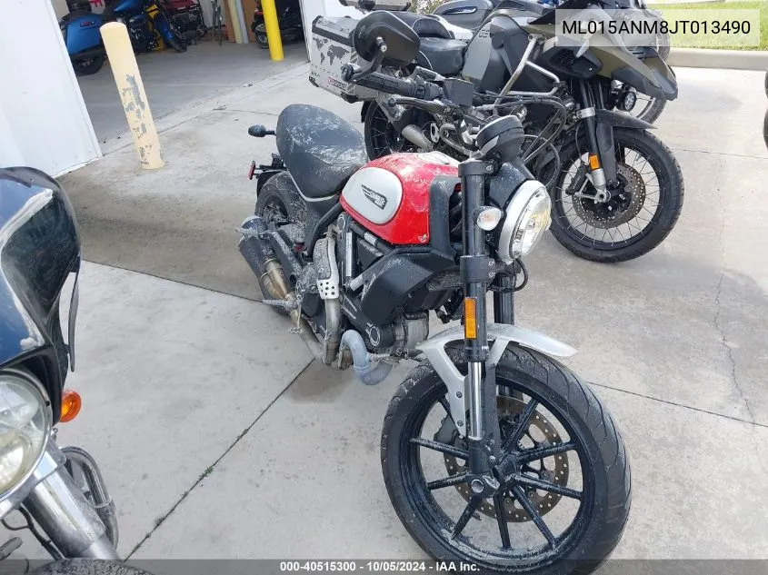 2018 Ducati Scrambler 800 VIN: ML015ANM8JT013490 Lot: 40515300