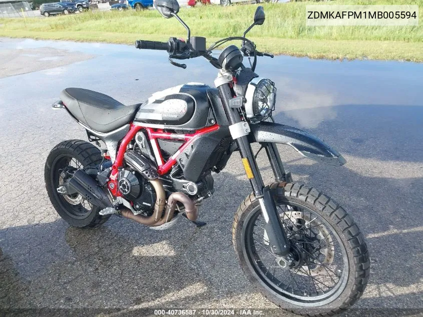 ZDMKAFPM1MB005594 2021 Ducati Scrambler Desert Sled