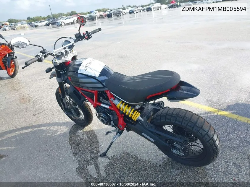 ZDMKAFPM1MB005594 2021 Ducati Scrambler Desert Sled