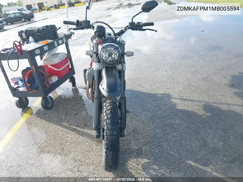 2021 Ducati Scrambler Desert Sled VIN: ZDMKAFPM1MB005594 Lot: 40736587