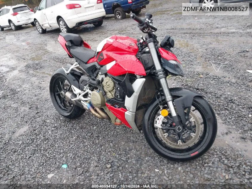 2022 Ducati Streetfighter V4/V4S VIN: ZDMFAKNW1NB008527 Lot: 40594127