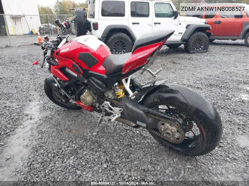 2022 Ducati Streetfighter V4/V4S VIN: ZDMFAKNW1NB008527 Lot: 40594127