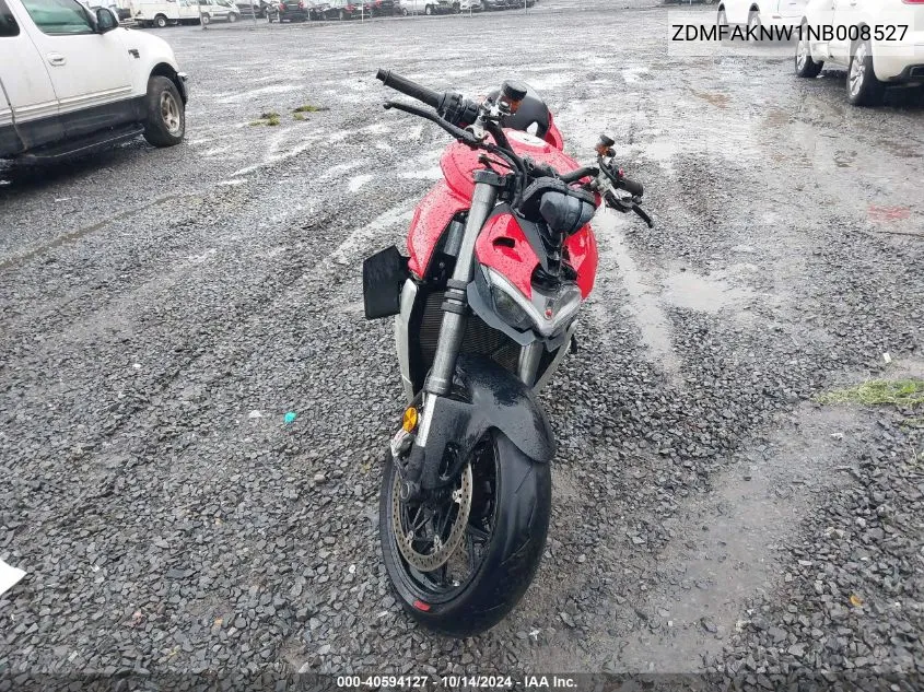 2022 Ducati Streetfighter V4/V4S VIN: ZDMFAKNW1NB008527 Lot: 40594127