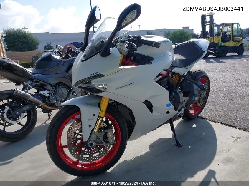 ZDMVABDS4JB003441 2018 Ducati Supersport