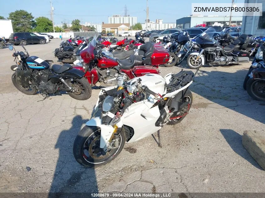 2023 Ducati Supersport VIN: ZDMVABDS7PB005306 Lot: 12088679